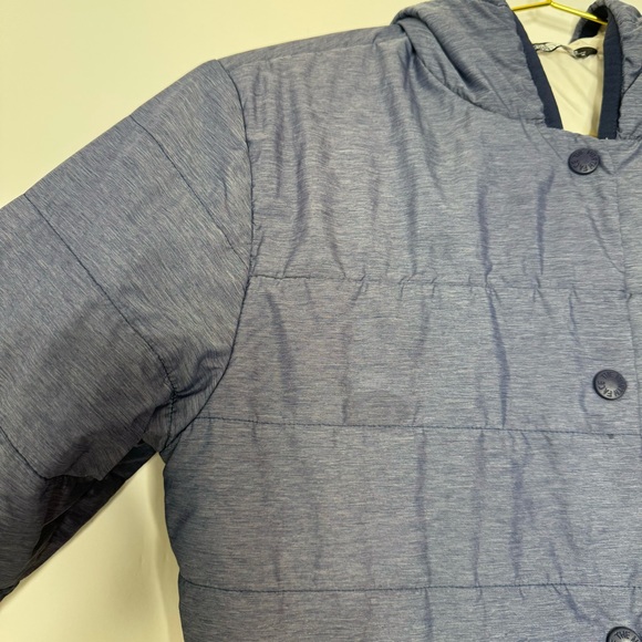 The North Face Blue Puffer Jacket Long Sleeved Hooded Pockets Insulated Girls 18 - Picture 11 of 13